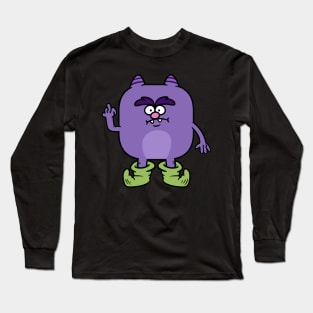 Pissed Off Purple Monster Long Sleeve T-Shirt